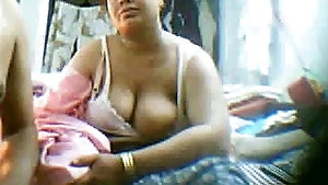 Chubby Indian wife and her husband have perversions in bed